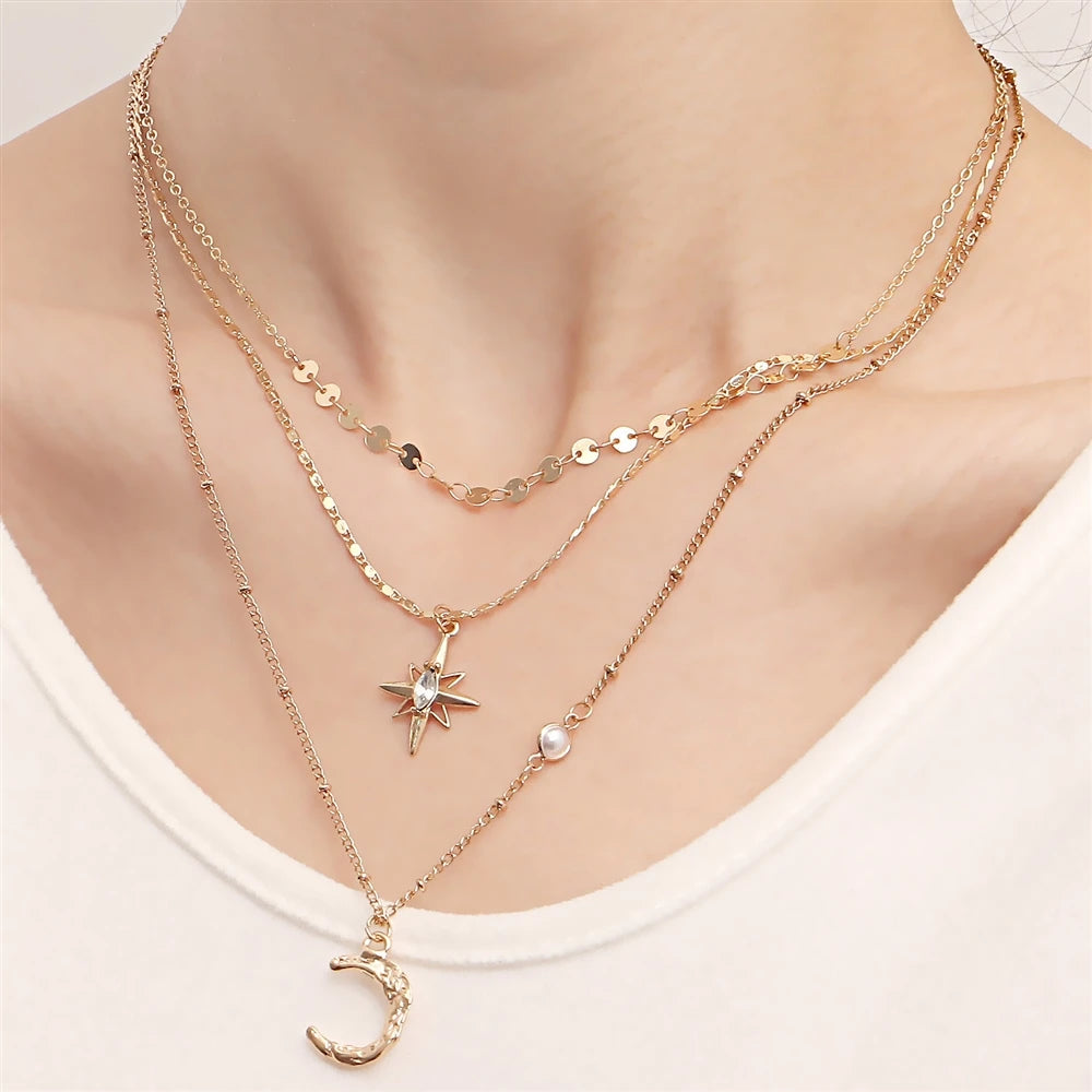Fashion Elegant Layered Wearing Sweater Chains for Girls Stylish Graceful Jewelry for Women Ladies Accessories Daily Wholesale