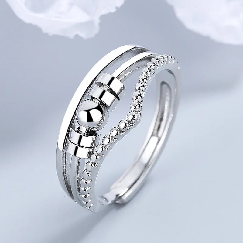 Women's Trendy Rotating Rings Light Luxury Stress-relief Exquisite Jewelry Unisex Accessories Wholesale Europe America