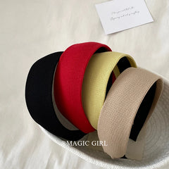 Solid Color Wide Fashion Head Bands for Girls Chic French Style Hair Band for Women Ladies Hair Accessories in Stock Decoratives