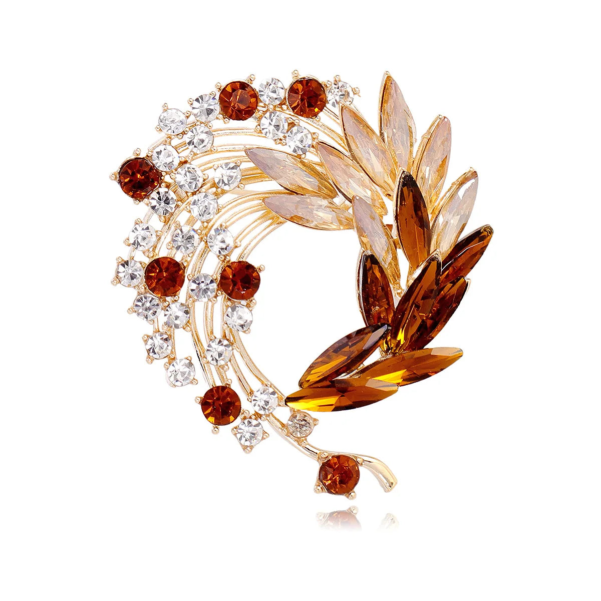 Fashion Glitter Sparking Rhinestone Elegant Brooches for Girls Stylish Glamorous Jewelry Pins for Women Ladies Accessories