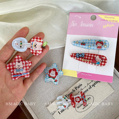 Fashion Cute Kitty Cat Sweet Hair Clips for Baby Girls Animals Star Plaid Alligators for Kids Children Hair Accessories Stylish