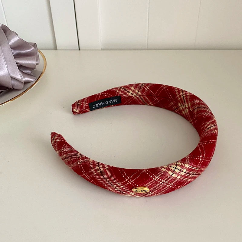 Fashion Classic Plaid Cute Head Band for Girls Sweet Elegant Simple Hair Band for Women Ladies Hair Accessories Female Chic