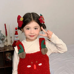 2025 Christmas Cute Bowknot Star Hair Clips for Baby Girls Sweet Elegant Fun Alligators for Kids Children Hair Accessories Chic