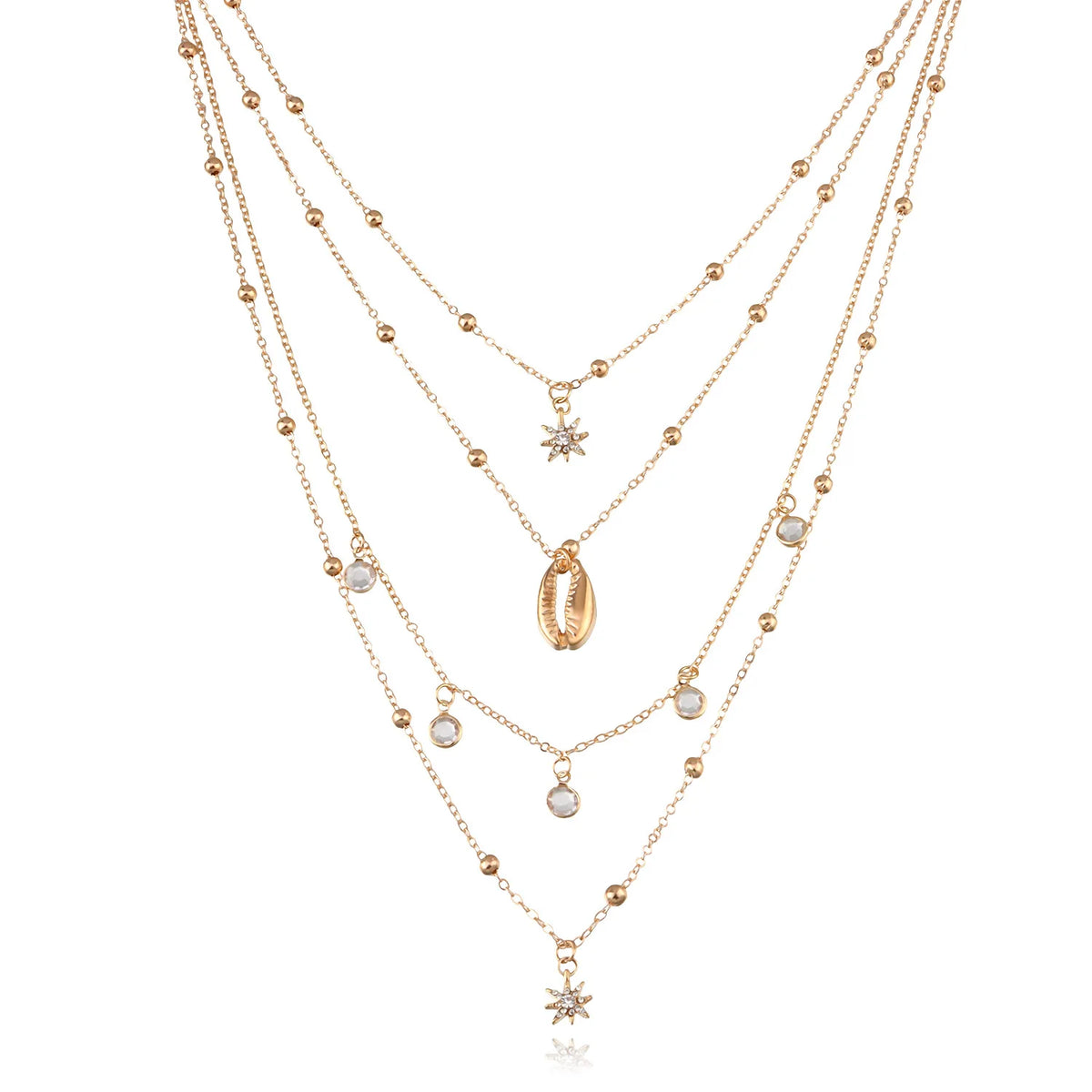 Fashion Trendy Glitter Rhinestone Necklaces for Girls Sweet Elegant Layered Wearing Jewellry for Women Ladies Accessories