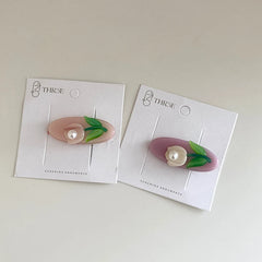 Elegant Chic Hair Clips for Women Girls Sweet Cute Alligators Flowers Imitation Pearl Hair Accessories Alloy for Parties
