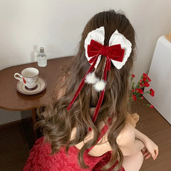 Fashion Bowknot Ribbon Bowknot Hair Clips for Girls Cute Elegant Sweet Barrettes for Women Ladies Hair Accessories in Stock