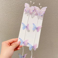 Sweet Cute Butterfly Fashion Hair Clips for Baby Girls Trendy Princess Alligator for Kids Children Hair Accessories in Stock