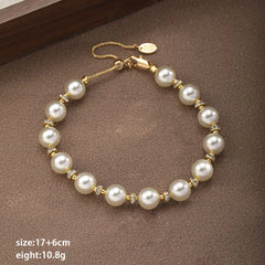 Fashion Glass Pearl Bracelets for Girls Elegant Classic Jewelry for Women Ladies Wholesale China Factory Minimalistic Luxury