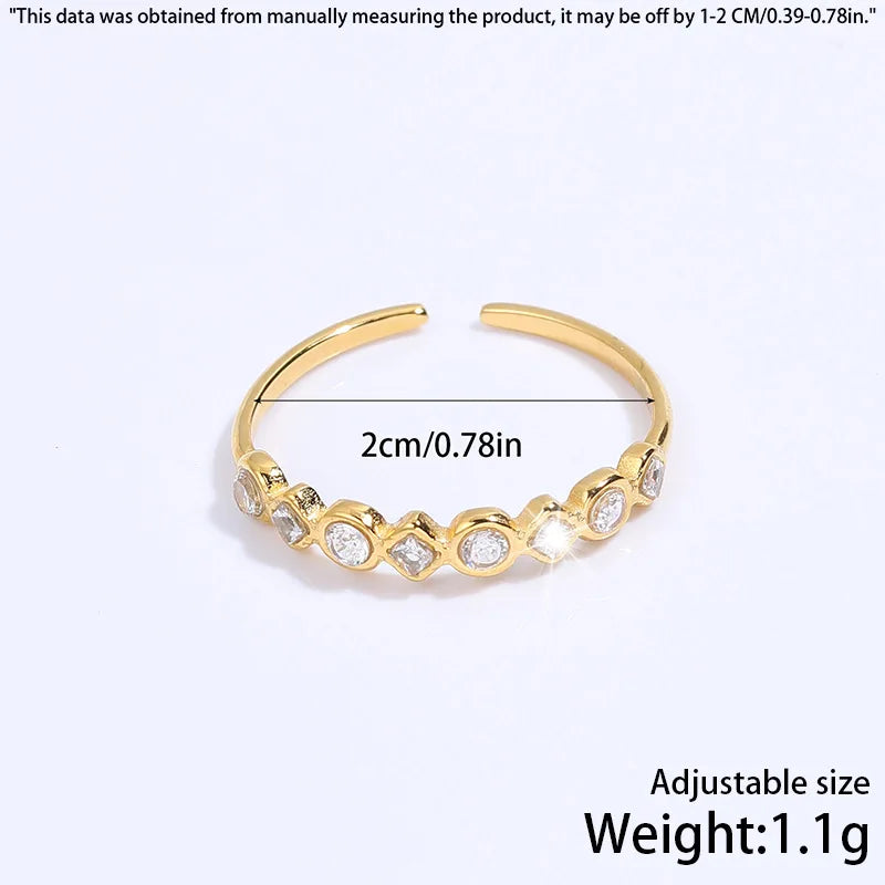 Fashionable Rings Women Simple Wheat Ear Style Gemstone Rings Versatile High-end Stainless Steel Jewelry Accessories Wholesale