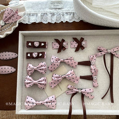 Cute Sweet Hair Clips for Baby Girls Kawaii Fashion Bowknot Polka Dot Alligators for Kids Children Teenagers Hair Accessories
