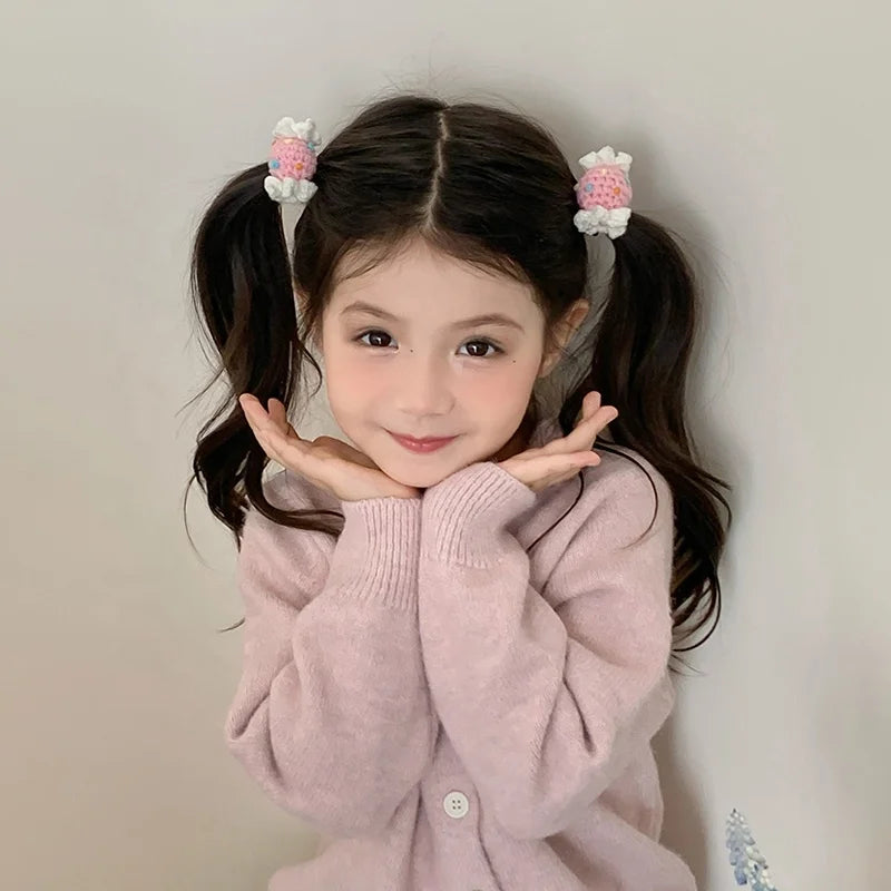 Fashion Sweet Candy Cute Scrunchies for Baby Girls Elegant Kawaii Hair Ties for Kids Children Hair Accessories Chic in Stock