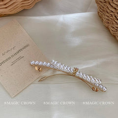 Fashion Chic Imitation Pearl Glitter Hair Clips for Girls Lustrous Stylish Barrette for Women Ladies Hair Accessories in Stock