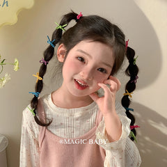 Mini Cute Bowknot Sweet Scrunchies for Baby Girls Fashion Simple Hair Band for Kids Children Hair Accessories in Stock Chic
