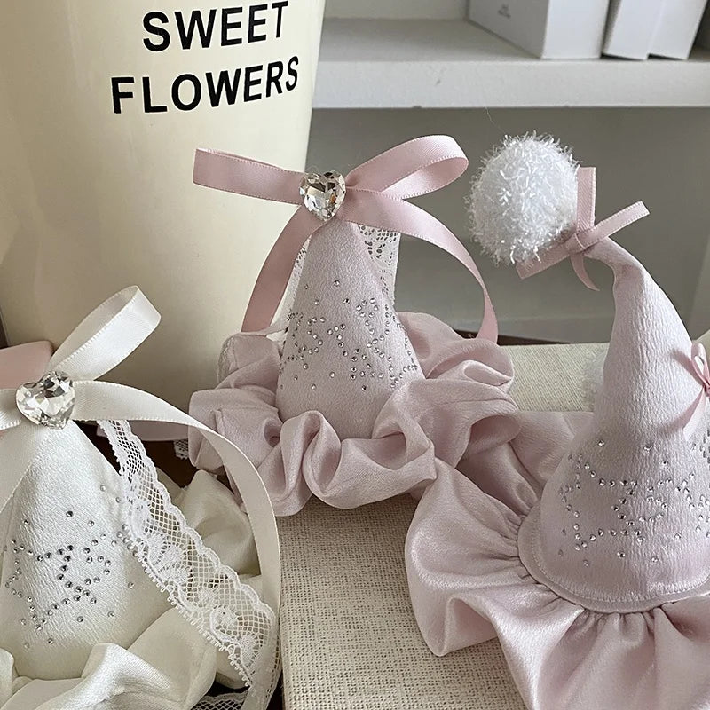 Female Aesthetic Girl Medium Hair Clips Fashion Stunning Bowknot High Quality Birthday Hat Hairpins Accessories for Women Use