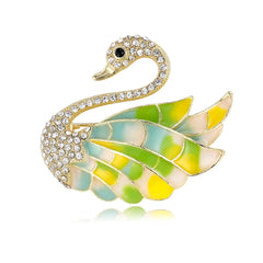 Fashion Sweet Swan Elegant Sweet Brooches for Girls Stylish Glamorous Charms Pins Jewelry for Women Ladies Accessories Wholesale