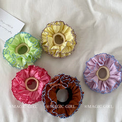 Solid Color Fashion Minimalistic Scrunchies for Girls Elegant Sweet Cute Hair Ties for Women Ladies Hair Accessories in Stock
