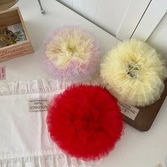 Solid Color Kids Hair Ties High Elastic Large Ponytail Holder Scrunchies Elegant Fashion Accessory for Children Sweet Daily