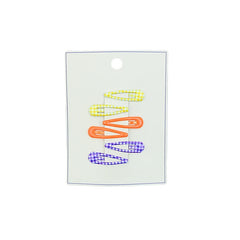 Children Candy Color Dots Grid Solid Color Small Snap Clips Sweet Fashion Cute Wholesale in Stock Hairpins Accessories for Kids