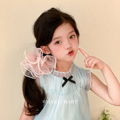 Children Solid Colored High Elastic Thick Thin Hair Scrunchies Sweet Fashion in Stock Hair Ties Accessory for Kids Stage Holiday