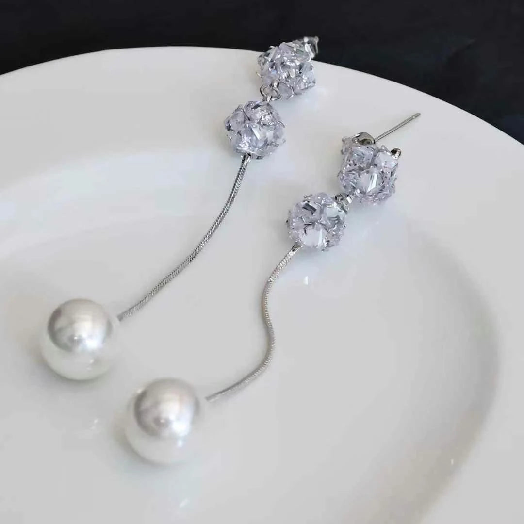 Elegant Fashion Luxury Sweet Imitation Pearl Drop Earrings for Girls Glamorous Art Deco Jewelry for Women Ladies Accessories