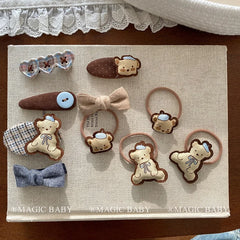 Cute Animals Bear Heart Shaped Hair Clips for Baby Girls Kawaii Fashion Snap Clips for Kids Children Hair Accessories in Stock