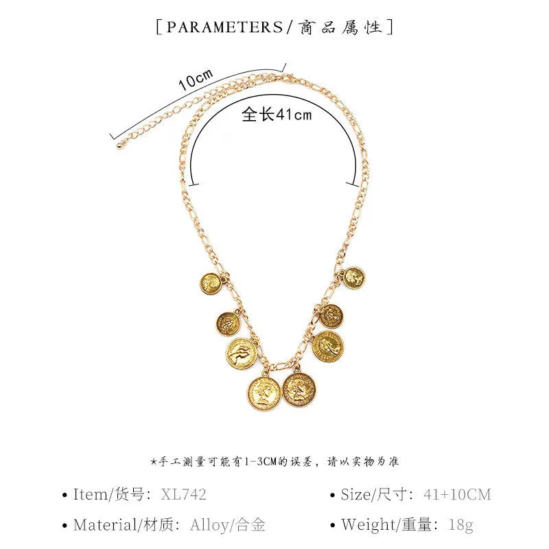 Fashion Luxury Punk Trendy Stylish Necklaces for Girls Glamorous Charms Jewelry for Women Ladies Accessories Daily Wholesale
