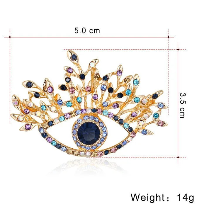 Fashion Glitter Stylish New Design Eyes Brooches for Girls Stylish Trendy Pins Jewelry for Women Ladies Accessories Wholesale