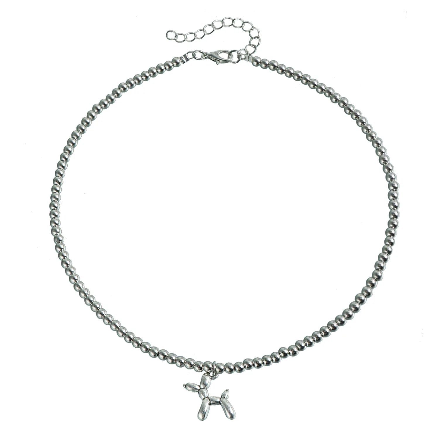 Fashion Stylish Beads Simple Mental Necklaces for Girls Animals Dachshund Cartoon Jewelry for Women Ladies Accessories Wholesale