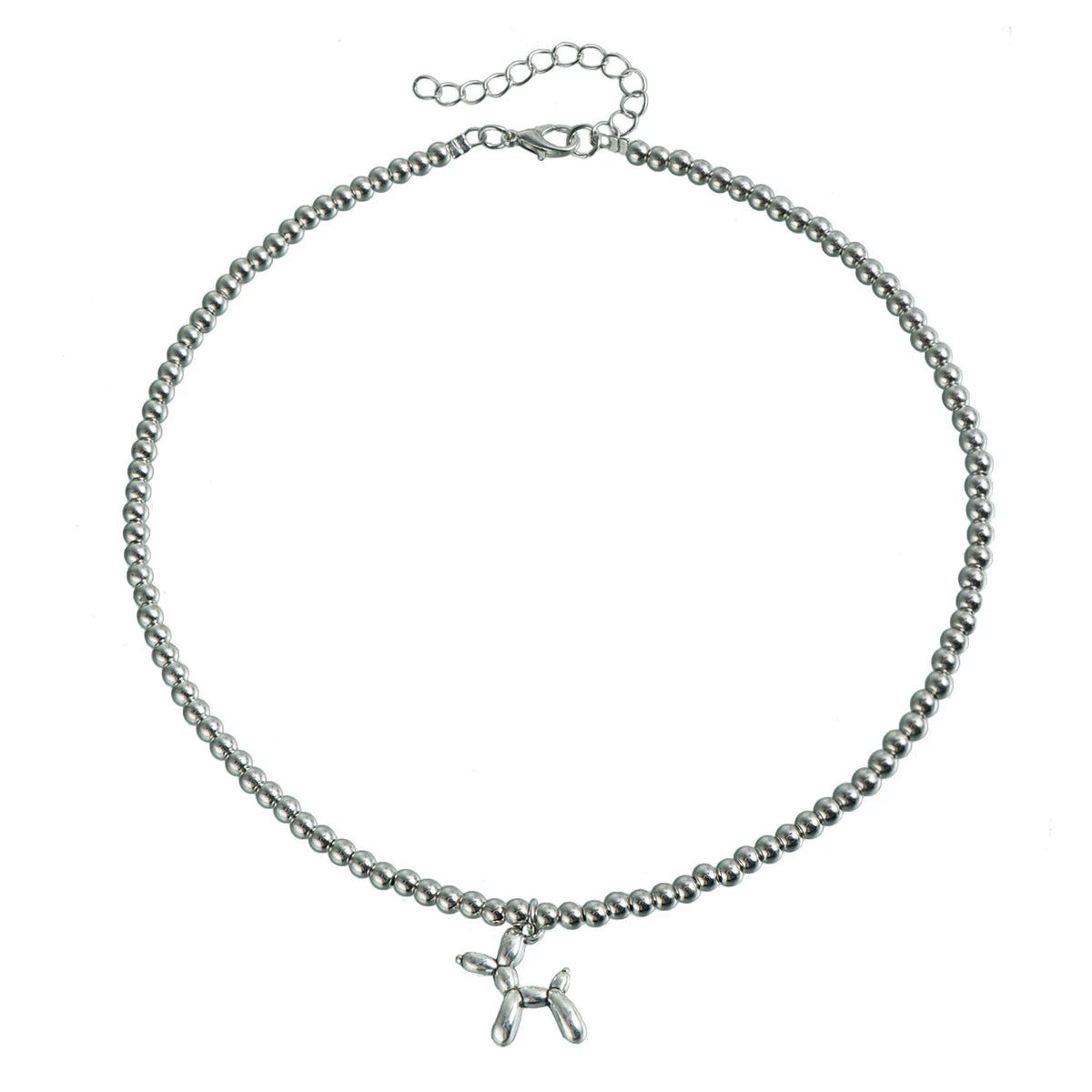 Fashion Stylish Beads Simple Mental Necklaces for Girls Animals Dachshund Cartoon Jewelry for Women Ladies Accessories Wholesale