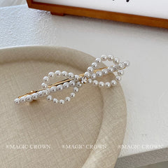 Fashion Chic Imitation Pearl Glitter Hair Clips for Girls Lustrous Stylish Barrette for Women Ladies Hair Accessories in Stock