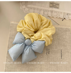 Kids Bowknot Pink Large Hair Ties Thick Thin Hair Sweet Fashion Wholesale in Stock Scrunchies Accessories for Children Daily Use