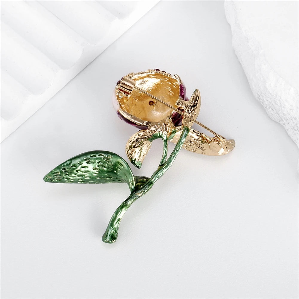 Fashion Flowers Sweet Elegant Brooches for Girls French Style Floral Pins Jewelry for Women Ladies Accessories Chinese Supplier