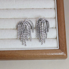 Women Heart Shape Irregular Medium Drop Earring Fashion Sequined Glitter Dainty Charms Wholesale Jewelry Accessories for Daily