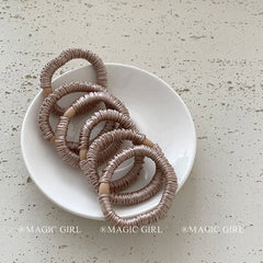 Elegant Minimalistic Solid Color Scrunchies High Elastic Hair Ties for Girls and Women Simple Fashion Hair Accessories