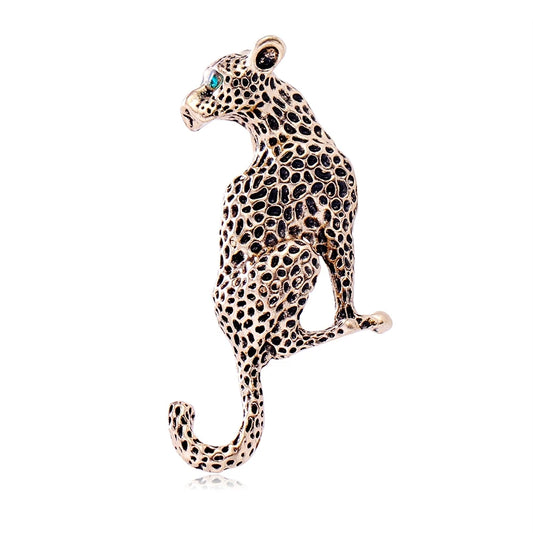 Fashion Leopard Animals Stylish Cool Brooches for Girls Glamorous Charms Pins Jewelry for Women Ladies Accessories Wholesale