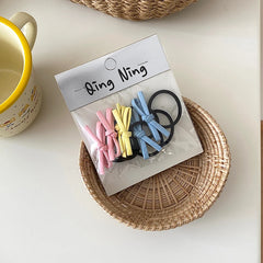 Hot Sale Bowknot Small Solid Color Scrunchies Minimalistic Basic High Elastic Wholesale in Stock Hair Ties Accessories for Women