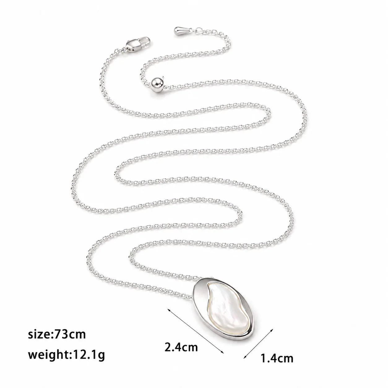 Fashion Copper 18K Gold Plated White K Shell Pendent Necklaces for Girls Simple Jewelry for Women Ladies Wholesale Bulk Sweet