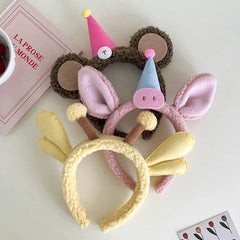 Sweet Cute Animal Cartoon Hair Band Kawaii Girls Kids Pig Bear Bee Headband Accessory for Women Ladies and Children