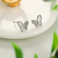 Ladies Butterfly Shape Mini Stud Earring Fashion Elegant Glitter Lightweight Bulk Order Jewelry Accessories for Women Daily Use