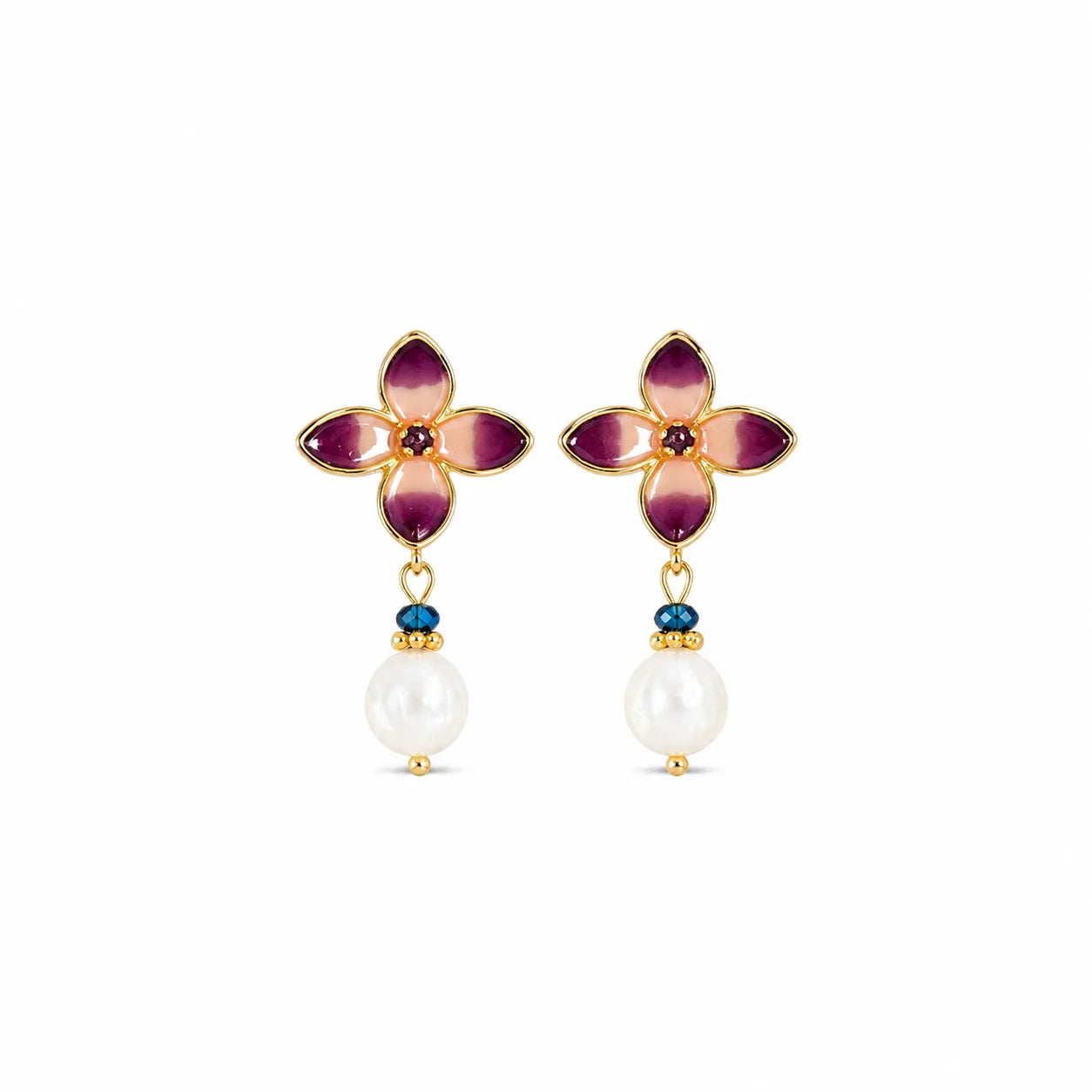 Female Square Shape Green Pink S925 Silver Freshwater Pearl Drop Earring Elegant Trendy Charms Factory Price in Stock Jewelry