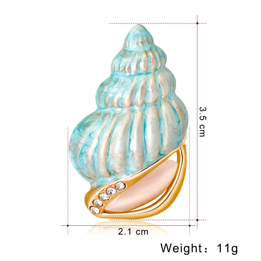 Fashion Shell Elegant Sweet Brooches for Girls Stylish Trendy Pins Jewelry for Women Ladies Accessories Chinese Supplier Chic