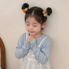 Sweet Cute Animals Rabbit Carrots Hair Ties for Baby Girls Kawaii High Elastic Scrunchies for Kids Children Hair Accessories