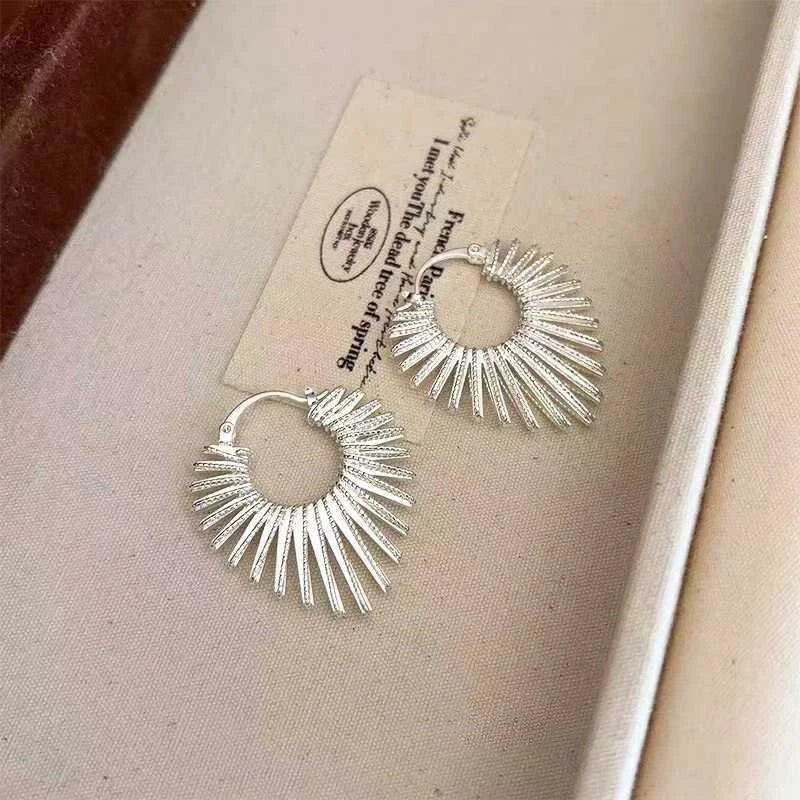 Women Solid Color High Quality Hoop Earring Fashion Chic Luxurious Dainty Charms Wholesale Jewel Accessories for Female Causal