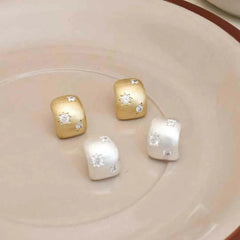 Female Rhinestone Decorative Mini Clip-on Hoop Earring Fashion Elegant Glitter Dainty Affordable Bulk Causal Jewelry Accessories