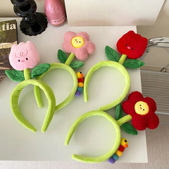 Brand New Sweet Cute Flower Exaggerated Head Band for Girls Large Cartoon Hair Accessories for Women Ladies Femme Popular