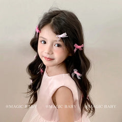 Classic Simple Solid Color Bowknot Hair Clips for Baby Girls Cute Sweet Fashion Alligators for Kids Children Hair Accessories