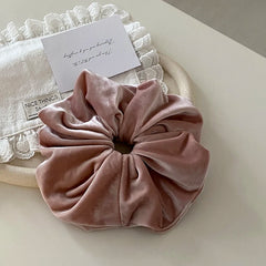 Female Velvet Solid Colored Large High Elastic Thick Thin Hair Scrunchies Fashion Elegant Simple Hair Ties Accessories for Daily