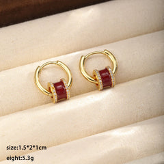 Fashion Hoop Earrings for Girls 18K Gold Plated Trendy Simple Minimalistic Jewelry for Women Ladies China
