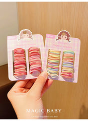 Minimalistic Solid Color High Elastic Durable Scrunchies for Baby Girls Fashion Sweet Hair Ties for Kids Child Hair Accessories