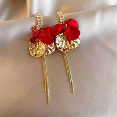 Female Butterfly Decorative Medium Drop Earring Fashion Chic Elegant Graceful Luxurious Wholesale Jewelry Accessory for Holiday